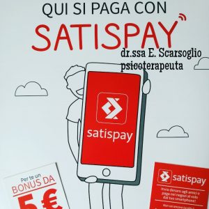 Scarica satispay per pagare le sedute